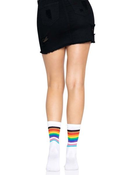 Носки женские в полоску Leg Avenue Pride crew socks Rainbow, 37&ndash;43 размер SO8584 фото