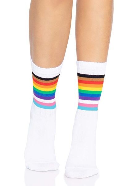 Leg Avenue Pride crew socks Rainbow SO8584