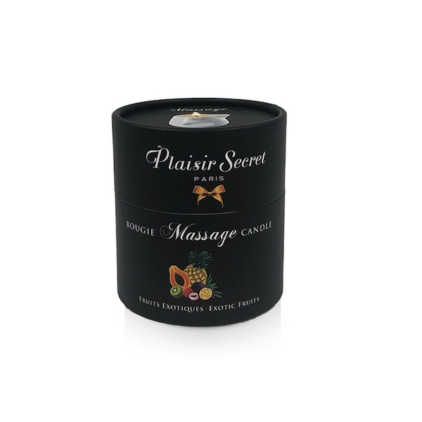 Масажна свічка Plaisirs Secrets Pineapple Mango (80 мл) подарункова упаковка, керамічний посуд SO1852