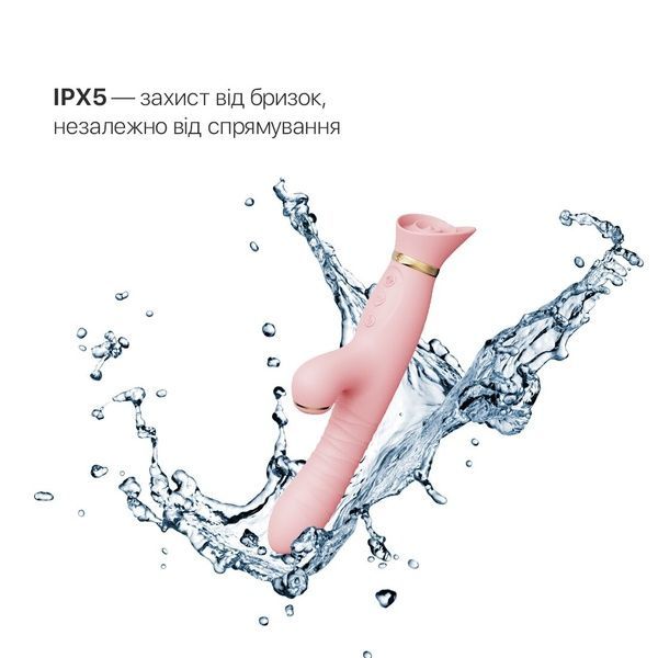 Пульсатор-вібратор із вакуумною стимуляцією клітора Zalo - ROSE Thruster Strawberry Pink SO6682