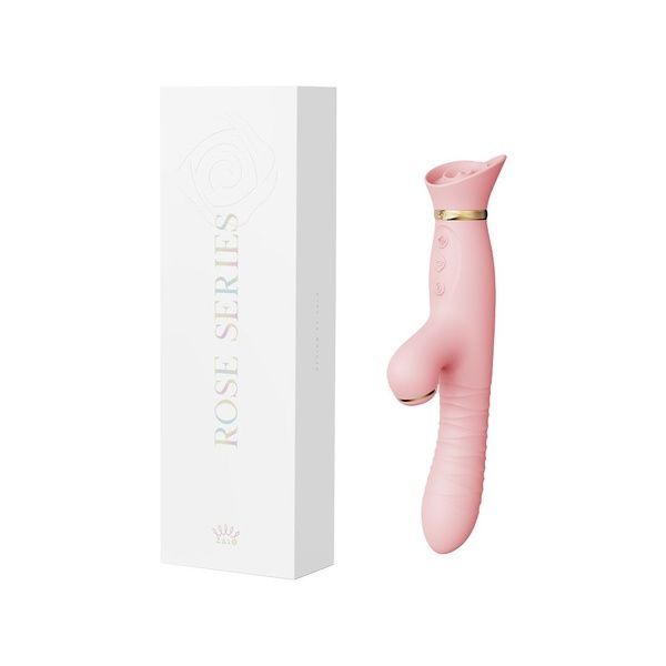 Пульсатор-вібратор із вакуумною стимуляцією клітора Zalo - ROSE Thruster Strawberry Pink SO6682