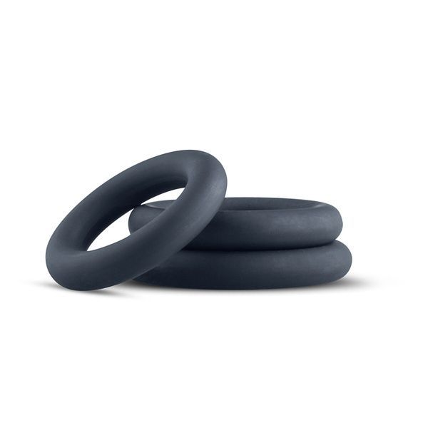 Набір ерекційних кілець Boners 3-Piece Cock Ring Set - Grey SO8844