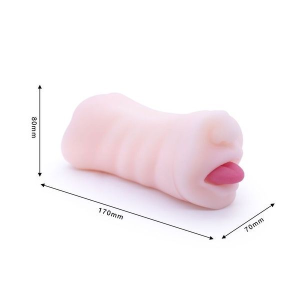 Двосторонній мастурбатор Men Powerup Eroticism: вагіна та ротик SO6231
