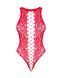 Ажурний бодістокінг із ефектом шнурівки Obsessive B120 teddy red S/M/L, червоний SO7208 5