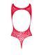 Ажурний бодістокінг із ефектом шнурівки Obsessive B120 teddy red S/M/L, червоний SO7208 6