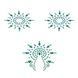 Пестіс з кристалів Petits Joujoux Gloria set of 3 - Green/Blue, прикраса на груди та вульву SO3132 1