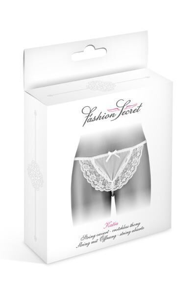 Трусики-стрінги з перлинною ниткою Fashion Secret KATIA White SO4719