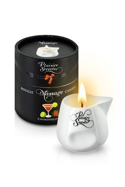 Масажна свічка Plaisirs Secrets Cosmopolitan (80 мл) подарункова упаковка, керамічний посуд SO1854