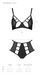 Комплект белья Passion TASMINA SET L/XL black, лиф, высокие трусики с корсетом сзади SO8490 фото 7