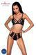 Комплект белья Passion TASMINA SET L/XL black, лиф, высокие трусики с корсетом сзади SO8490 фото 1