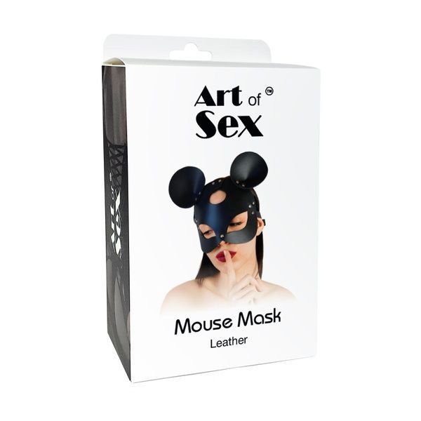 Шкіряна маска мишки Art of Sex - Mouse Mask, колір Лавандовий SO9649