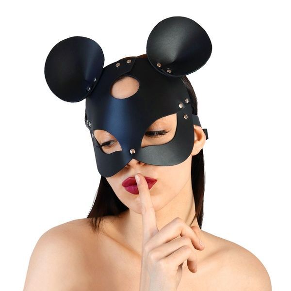 Шкіряна маска мишки Art of Sex - Mouse Mask, колір Лавандовий SO9649