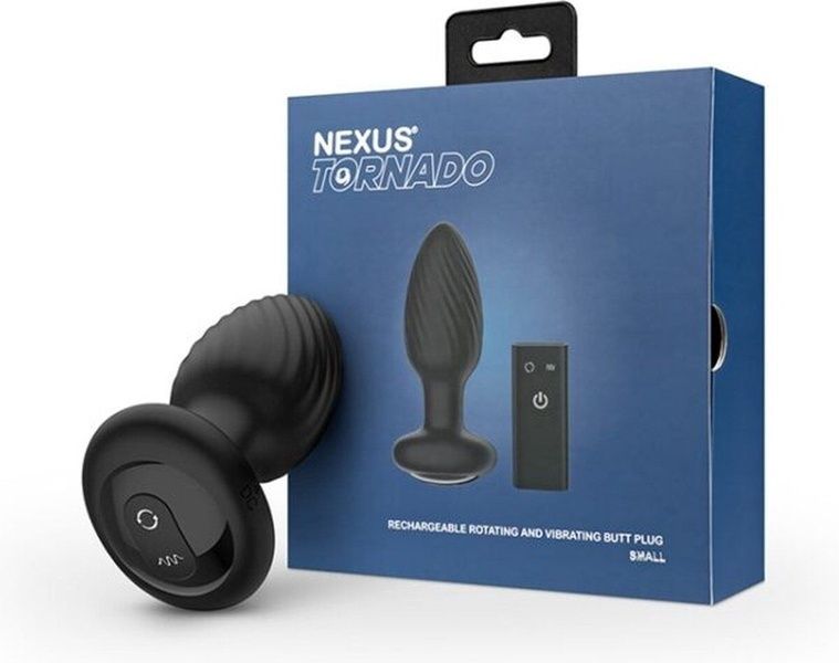 Анальна пробка Nexus TORNADO Remote Control Rotating Butt Plug - Black SO8697
