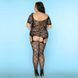 Бодистокинг с декольте и чулками Size Plus Black SO4994 фото 4