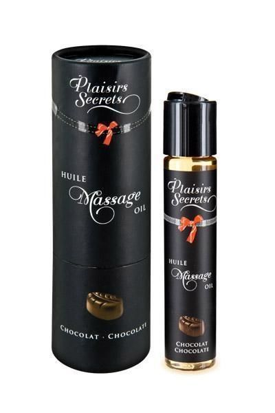 Масажна олія Plaisirs Secrets Chocolate (59 мл) з афродизіаками, їстівна, подарункове паковання SO1836