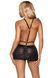 Платье с открытой грудью Leg Avenue Wet look open cup mini dress One size Black SO8587 фото 2