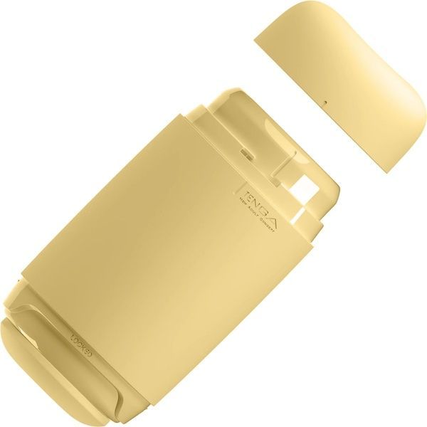 Мастурбатор TENGA PUFFY Custard Yellow, ультрам&rsquo;який матеріал, багаторазовий, наскрізний SX1328