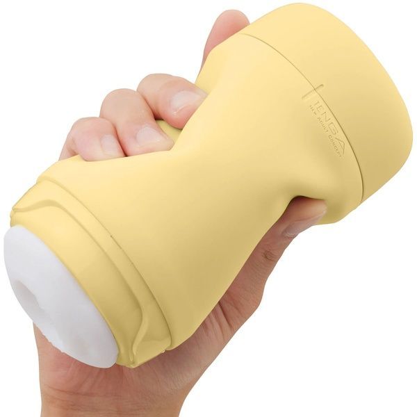 Мастурбатор TENGA PUFFY Custard Yellow, ультрам&rsquo;який матеріал, багаторазовий, наскрізний SX1328