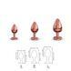 Металева анальна пробка із прикрасою у вигляді кристалу Dorcel - Diamond Plug Rose Gold L SO5530 7