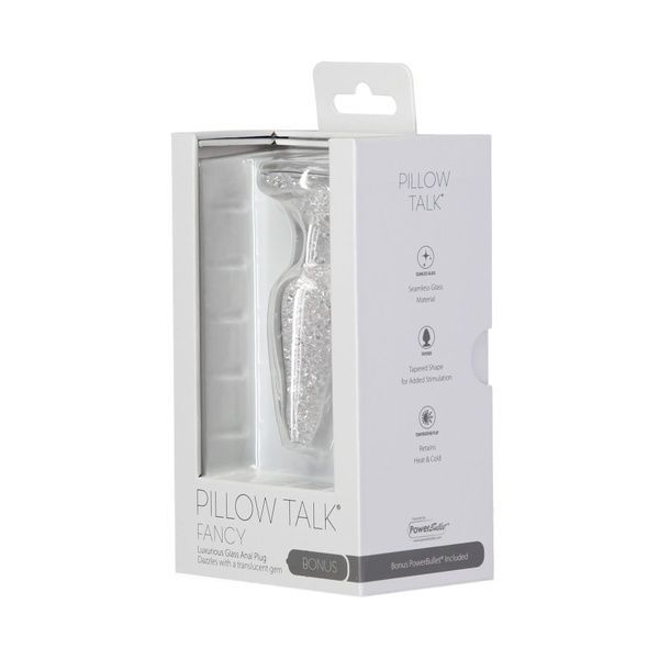 Скляна анальна пробка Pillow Talk Fancy Luxurious Glass Anal Plug, ⌀3,1см, віброкуля в подарунок SO6833