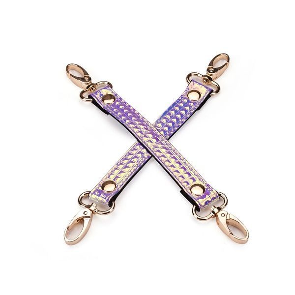 Набор Liebe Seele Pink Glossy 7pcs Bondage Kit, фиксаторы, ошейник с поводком, кляп, флоггер, маска SO9507 фото