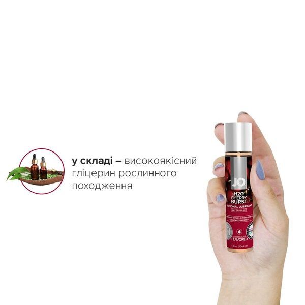Змазка на водній основі System JO H2O &mdash; Cherry Burst (30 мл) без цукру, рослинний гліцерин SO1467