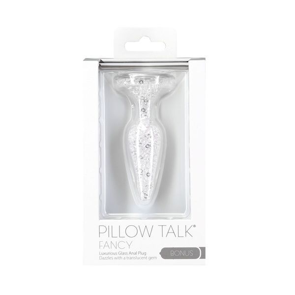 Скляна анальна пробка Pillow Talk Fancy Luxurious Glass Anal Plug, ⌀3,1см, віброкуля в подарунок SO6833