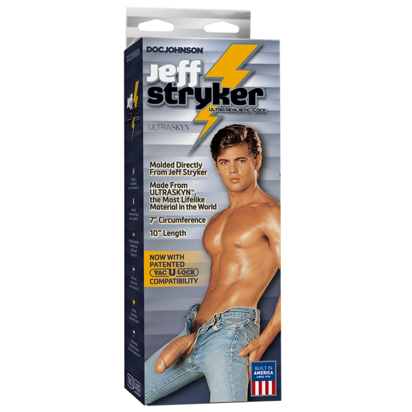 Фалоімітатор Doc Johnson Jeff Stryker White - ULTRASKYN, діаметр 5,4 см, Vac-U-Lock SO1548
