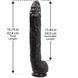Фалоімітатор Doc Johnson Dick Rambone Cock Black (в ПЕ пакеті!), діаметр 6 см, довжина 42 см, ПВХ SO4555 7