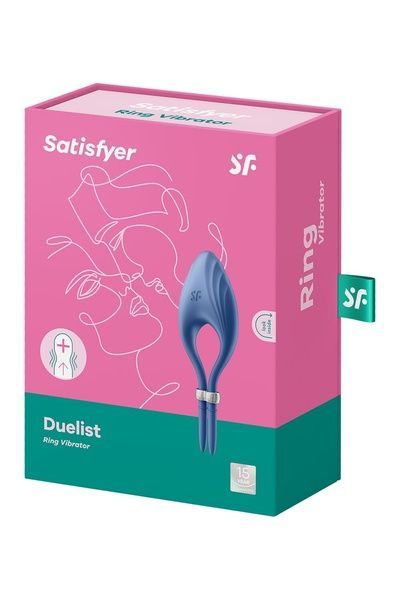 Ерекційне віброкільце-ласо Satisfyer Duelist Blue, 10 режимів, потужний мотор SO6275