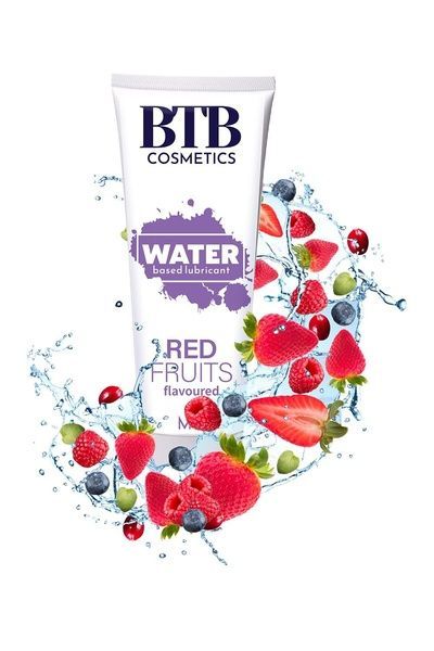 Змазка на водній основі BTB FLAVORED RED FRUITS з ароматом червоних фруктів (100 мл) SO7533
