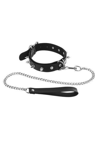 Нашийник з повідцем Fetish Tentation Spikes and Leash SO2239