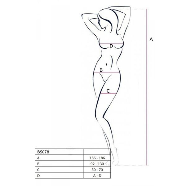 Бодістокінг з доступом до інтимних місць Passion BS078 black SO4723
