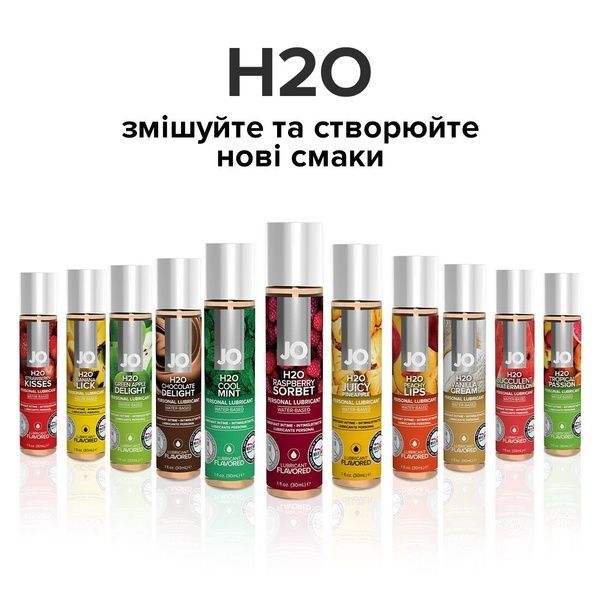 Змазка на водній основі System JO H2O &mdash; Raspberry Sorbet (30 мл) без цукру, рослинний гліцерин SO1468