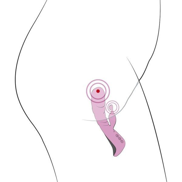 Вібратор Adrien Lastic Mini Trigger з масажними рухами стовбура AD11131