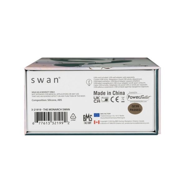 Вакуумний вібратор Swan The Monarch Swan Teal SO8905