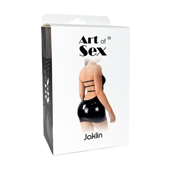 Сексуальна вінілова сукня Art of Sex - Jaklin, розмір XS-M, колір чорний SO7341