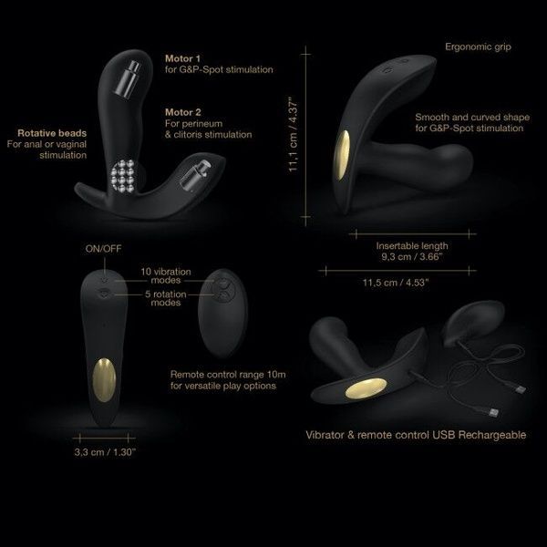 Універсальний вібратор з масажем перлами Dorcel TWIST DELIGHT SO5080