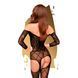 Бодістокінг з флористично-геометричним орнаментом Penthouse - Top-Notch Black S/L SO4384 2