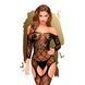 Бодістокінг з флористично-геометричним орнаментом Penthouse - Top-Notch Black S/L SO4384 1