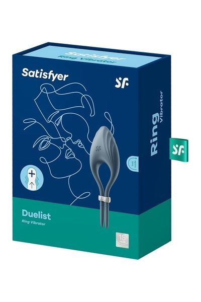 Ерекційне віброкільце-ласо Satisfyer Duelist Dark Blue, 10 режимів, потужний мотор SO6276