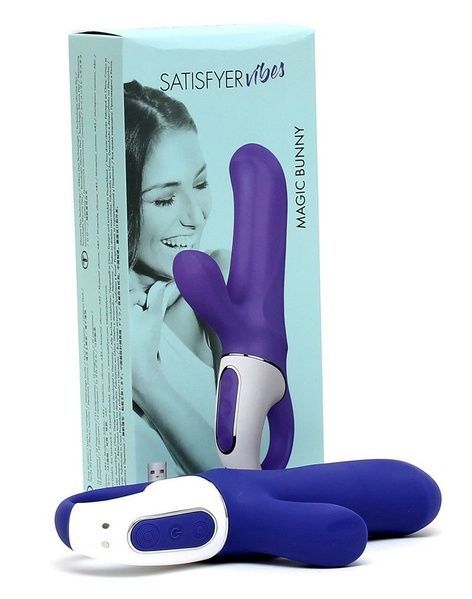 Потужний вібратор-кролик Satisfyer Vibes Magic Bunny, два мотори, літій силікон, 12 режимів роботи SO2200