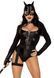 Эротический костюм кошечки Leg Avenue Fierce Feline L, боди, пояс с подвязкой, маска кошки SO9228 фото 1