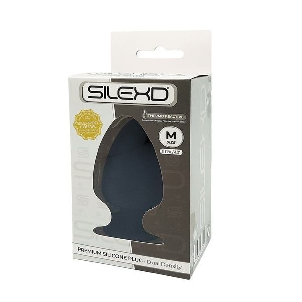 Анальна пробка SilexD (Model 1 size M) двошарова, силікон + Silexpan, діаметр 6,2 см SO5552