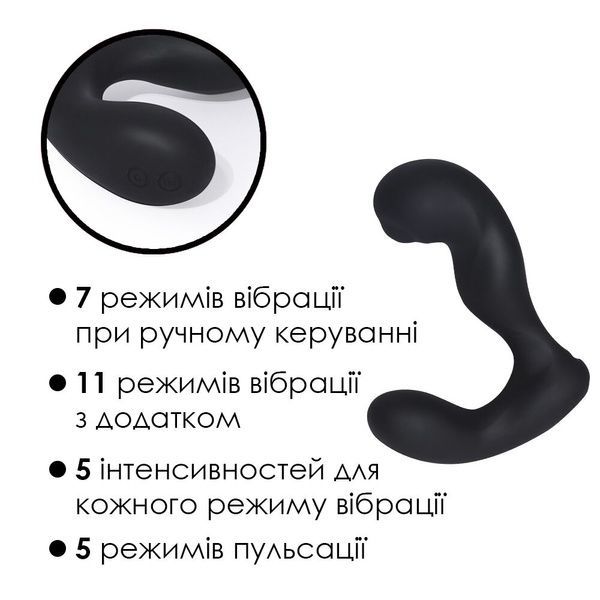 Смарт-масажер простати з пульсацією на кінчику головки Svakom Iker Black SO5105