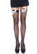Чулки-сетка с атласным бантиком Leg Avenue Fishnet Thigh Highs One size, Black, With Bow White SO8598 фото