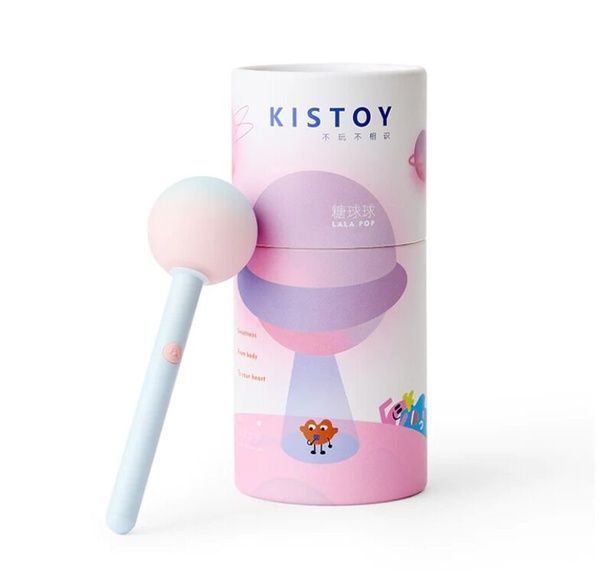 Вибратор-конфетка на палочке KISTOY Lala Pop, 2 мотора, маска на глаза в комплекте SO8710 фото