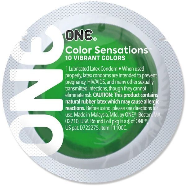 Презерватив ONE Color Sensations - ONE with nature (Emerald) 1 шт SX0766