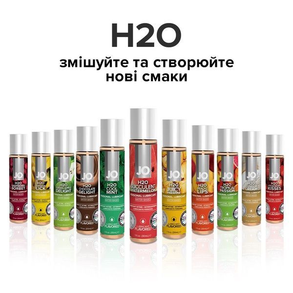 Змазка на водній основі System JO H2O &mdash; Watermelon (30 мл) без цукру, рослинний гліцерин SO1470