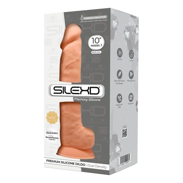 Фалоімітатор реалістичний SilexD Arnold Flesh (MODEL 5 size 10in), двошаровий, силікон+Silexpan, діа SO5969